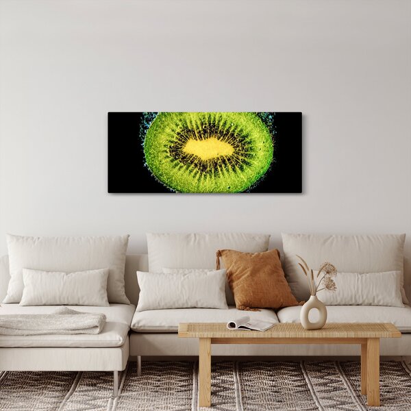 Tablou - detailu cu kiwi în apă (120x50 cm)