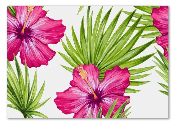 Fotografie imprimată pe sticlă flori Hawaii