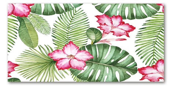 Tablou din Sticlă flori tropicale