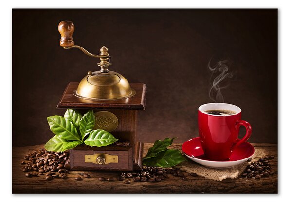 Tablou din Sticlă Cafea si polizor