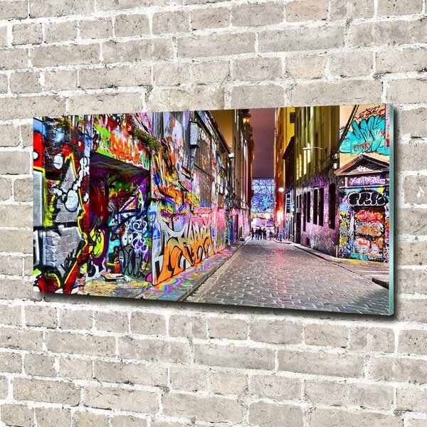Fotografie imprimată pe sticlă graffiti colorat