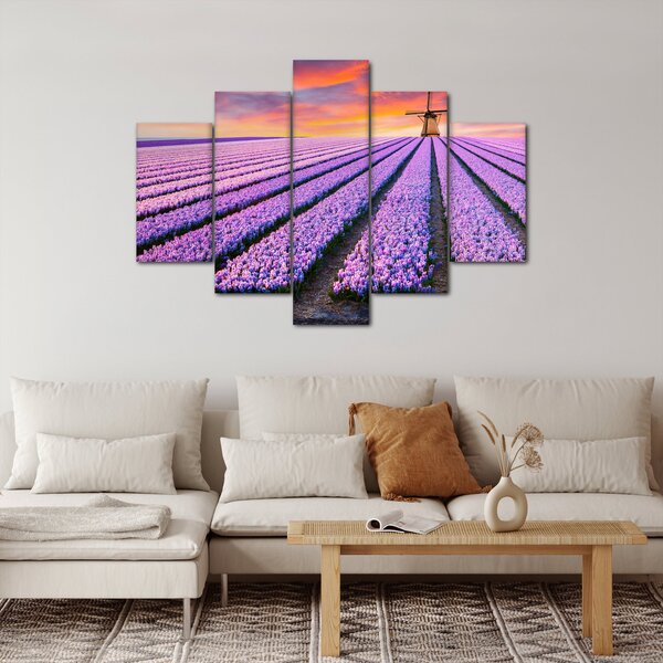 Tablou - ferma cu flori (150x105 cm)