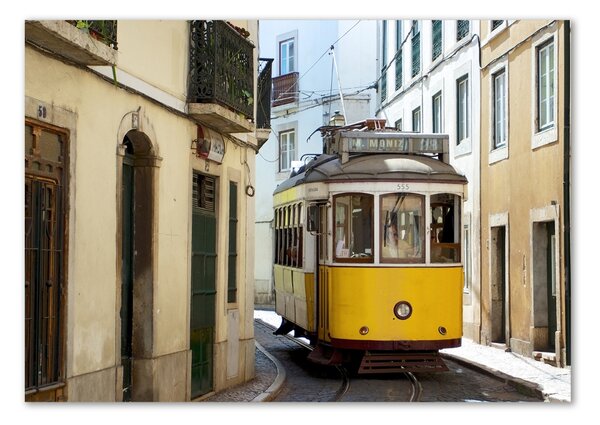 Tablou sticlă Stația de tramvai Lisabona