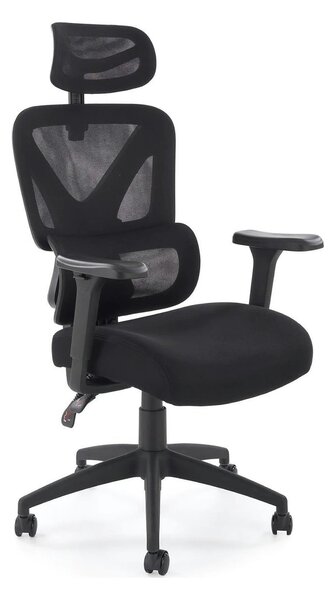 Scaun birou ASTRAL, negru, stofa clasica/plasa, 66x71x123-130 cm