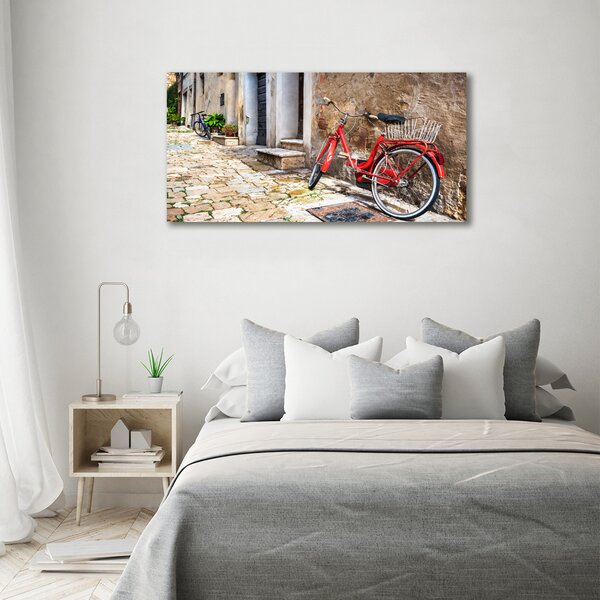Fotografie imprimată pe sticlă bicicletă roșie