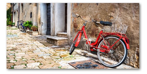 Fotografie imprimată pe sticlă bicicletă roșie