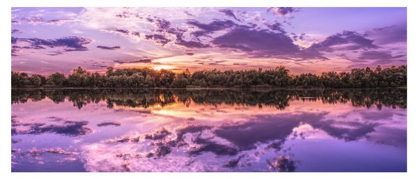 Tablou cu cerul violet (120x50 cm)