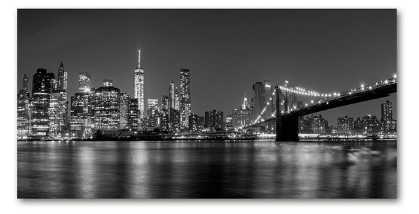 Tablou din Sticlă Manhattan pe timp de noapte