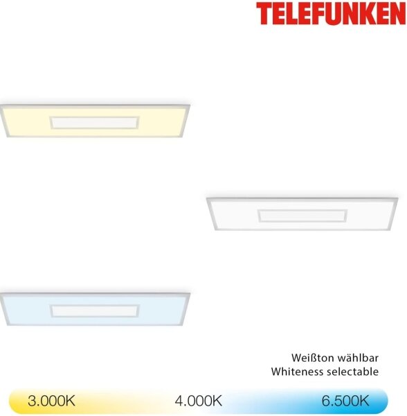 Panou LED RGBW dimabil, 20W/230V, argintiu + telecomandă