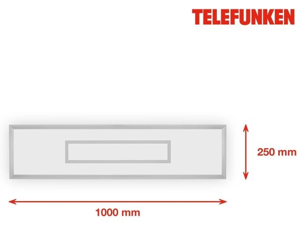 Panou LED RGBW dimabil, 20W/230V, argintiu + telecomandă