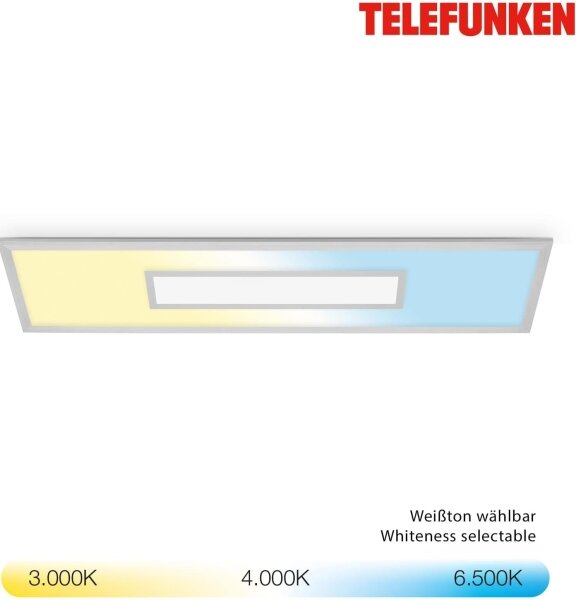 Panou LED RGBW dimabil, 20W/230V, argintiu + telecomandă