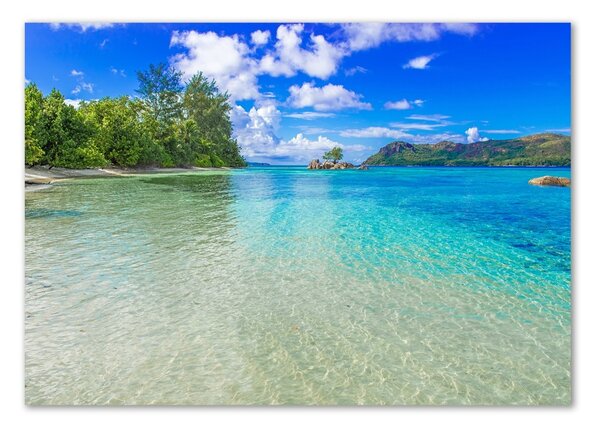 Imagine de sticlă plaja Seychelles