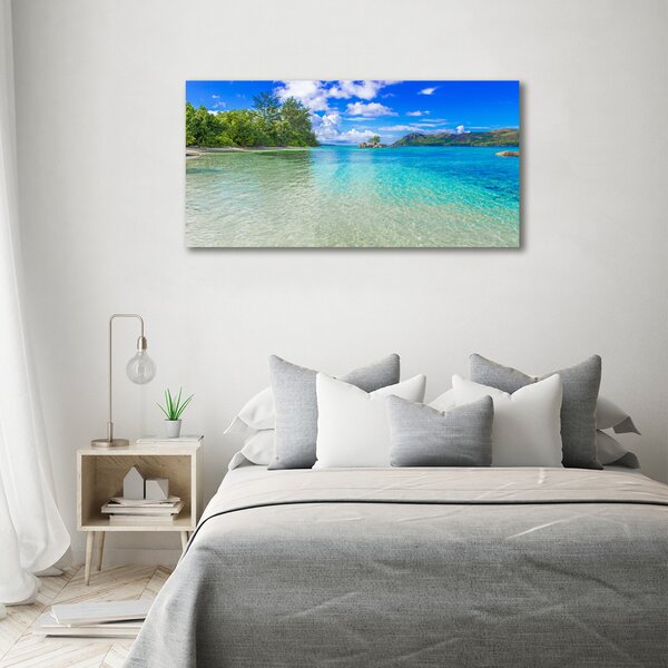 Imagine de sticlă plaja Seychelles