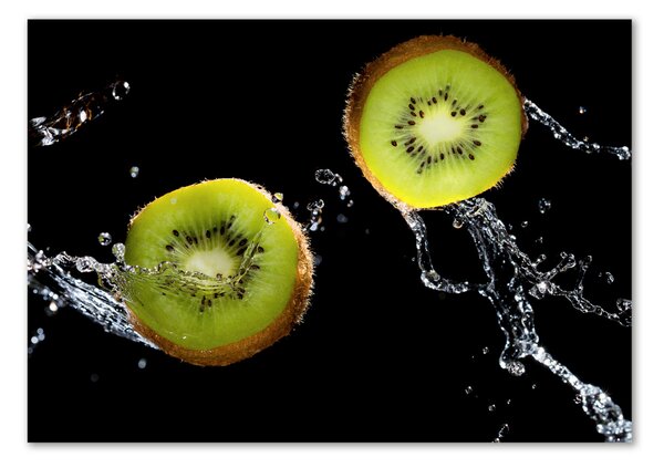 Fotografie imprimată pe sticlă Kiwi si apa