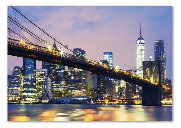 Tablou pe pe sticlă Podul Brooklyn