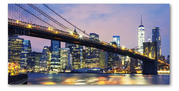 Tablou pe pe sticlă Podul Brooklyn