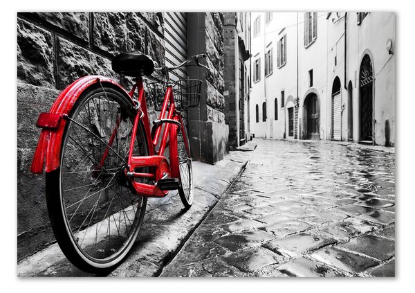 Tablou din Sticlă bicicletă roșie