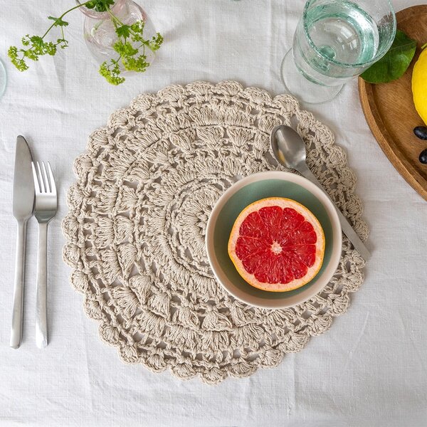 Suport pentru farfurii din amestec de bumbac ø 35 cm Crochet – Rex London