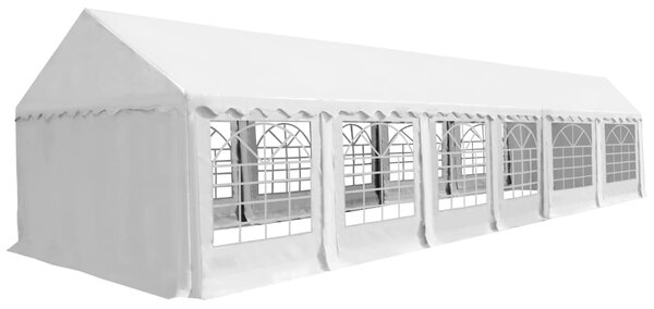 Pavilion de grădină, alb, 6 x 12 m, PVC