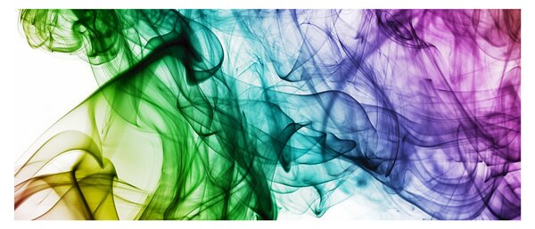 Tablou - fum colorat (120x50 cm)