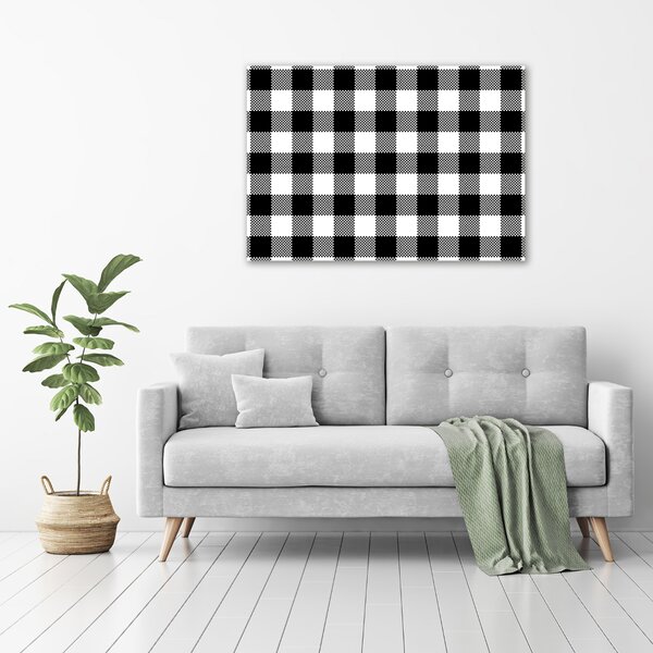 Tablou canvas zăbrele alb-negru