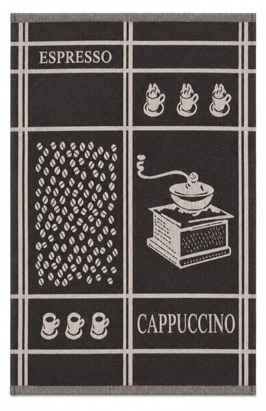Prosop de bucătărie Egypt cu motiv – Set 3 bucăți - nr. 71 | maro închis / cappuccino