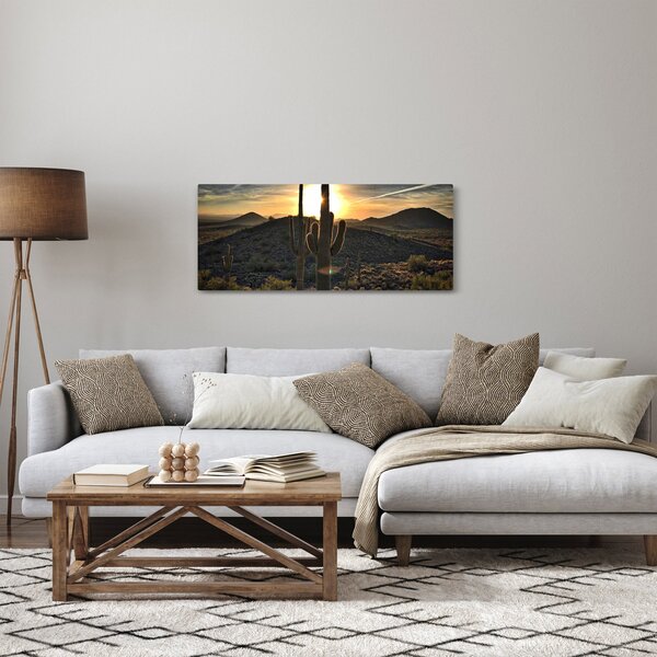 Tablou - cactușii la soare (120x50 cm)
