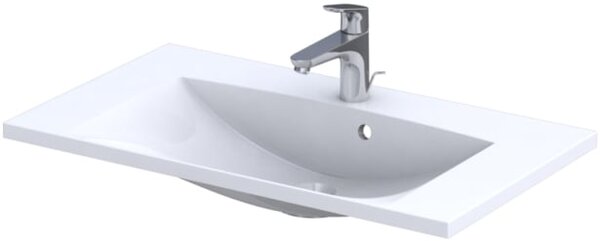 Oristo Amelia lavoar 80x46 cm dreptunghiular mobilier alb luciu UME-AM-80-92