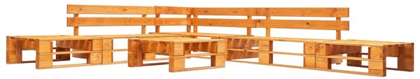 Set mobilier de grădină paleți, 6 piese, maro miere, lemn