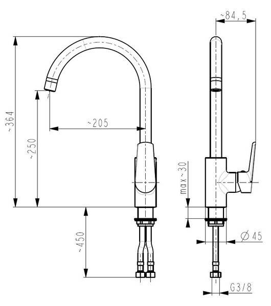 KFA Armatura Onyks baterie bucătărie pe picior crom 6513-915-00