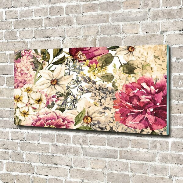 Tablou din Sticlă model floral