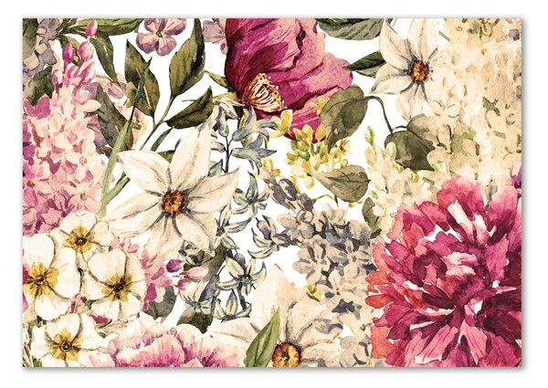 Tablou din Sticlă model floral