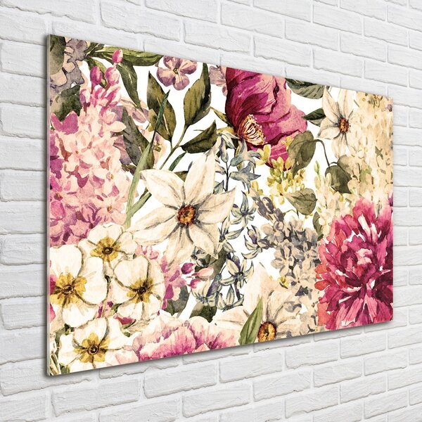 Tablou din Sticlă model floral