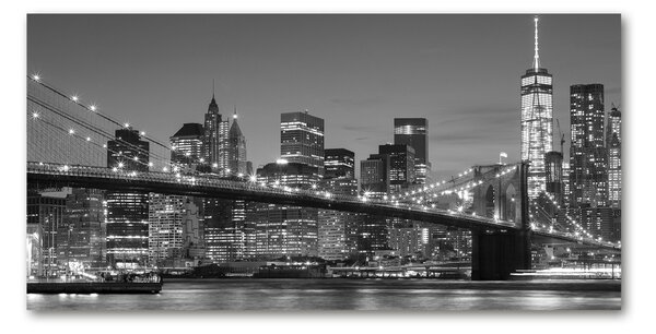 Imagine de sticlă Manhattan pe timp de noapte