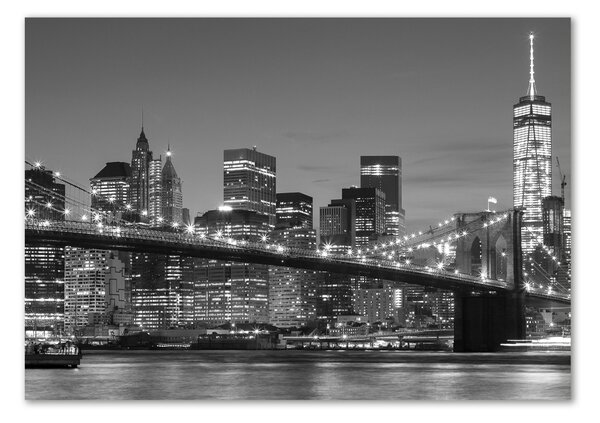 Imagine de sticlă Manhattan pe timp de noapte