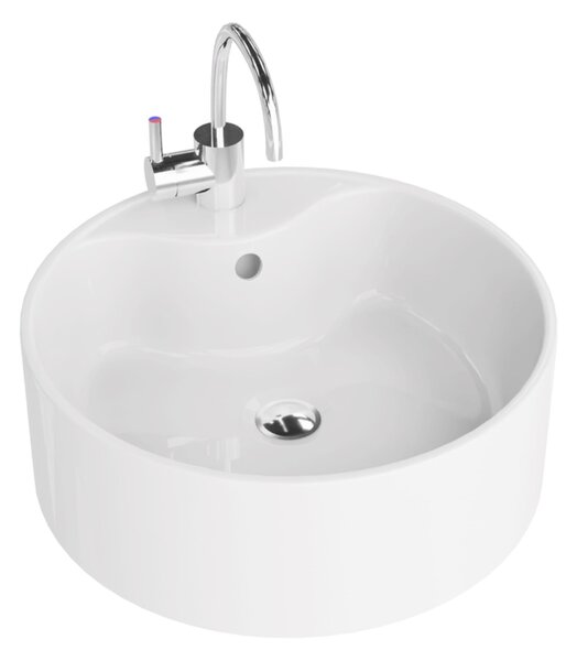 LaVita Teneryfa lavoar 41x41 cm rotund de blat alb luciu 5908211470849
