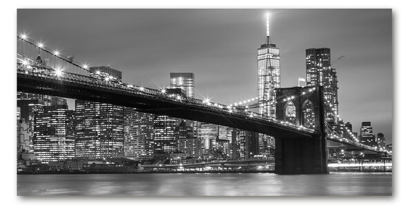 Fotografie imprimată pe sticlă New York, pe timp de noapte