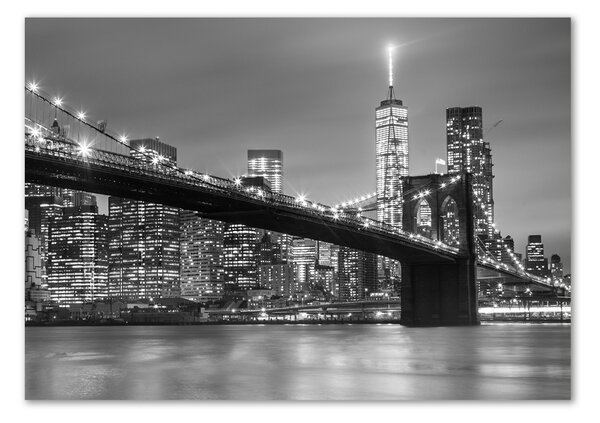 Fotografie imprimată pe sticlă New York, pe timp de noapte