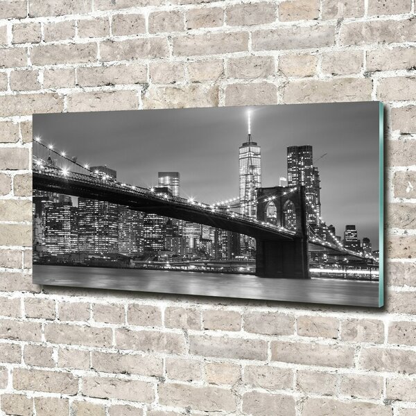 Fotografie imprimată pe sticlă New York, pe timp de noapte