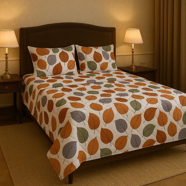 Set lenjerie pat dublu cu pilota reversibila Ida 200x220 cm