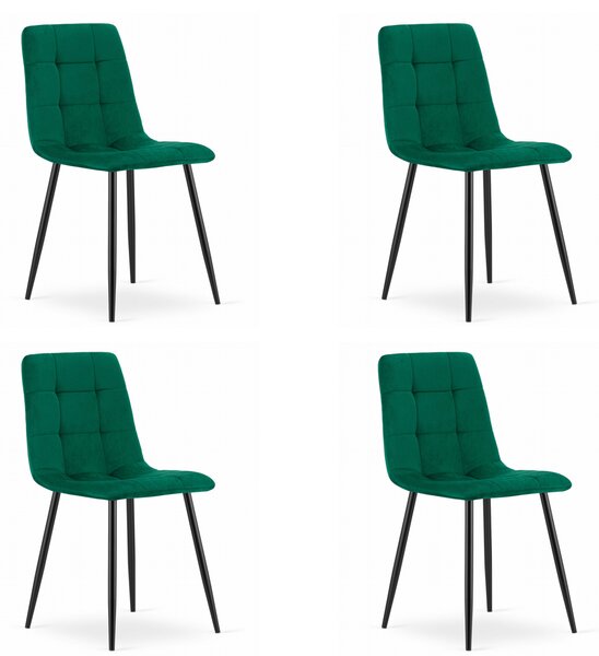 Set 4 Scaune Bucatarie/Dining Jacob Verde Catifea