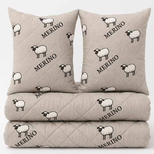 Set Complet Merino - Pilota 200x210 cm + 2 Perne 50x70 cm