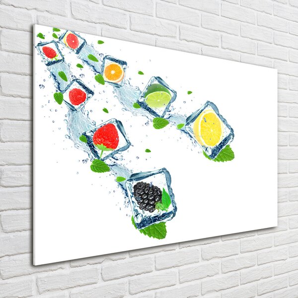 Fotografie imprimată pe sticlă cuburi de fructe
