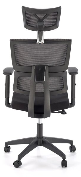Scaun birou PABLO, negru/gri, stofa/plasa, 64x67x118/127 cm