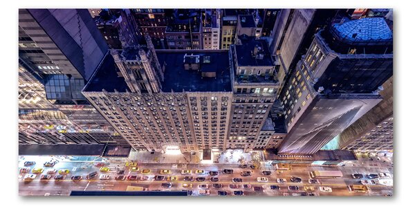 Tablou sticlă New York, pe timp de noapte