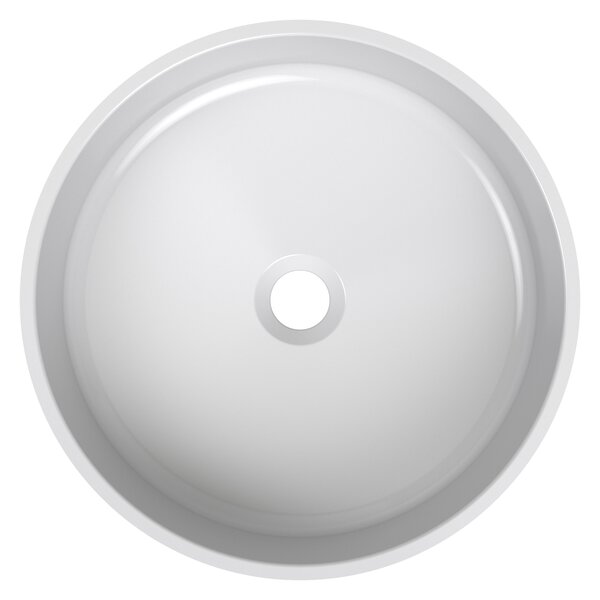 Ravak Uni lavoar 40x40 cm rotund de blat alb luciu XJX01140002