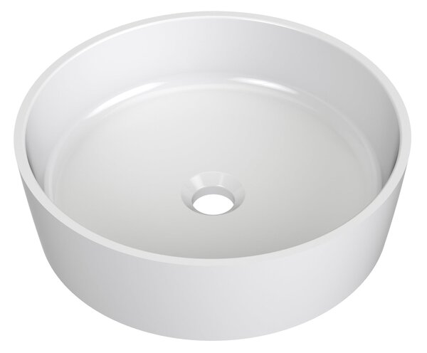 Ravak Uni lavoar 40x40 cm rotund de blat alb luciu XJX01140002