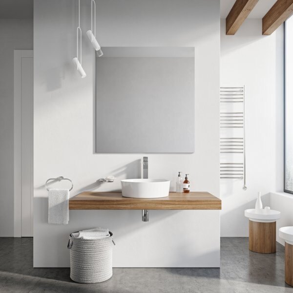 Ravak Uni lavoar 40x40 cm rotund de blat alb luciu XJX01140002