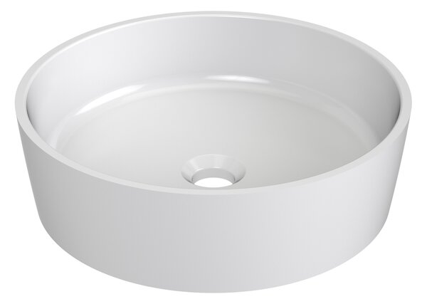 Ravak Uni lavoar 40x40 cm rotund de blat alb luciu XJX01140002