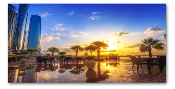 Tablou pe pe sticlă Abu Dhabi est